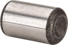 Made in USA - 5/8" Diam x 1" Pin Length Grade 8 Alloy Steel Standard Dowel Pin - Bright Finish, C 47-58 & C 60 (Surface) Hardness, 46,000 Lb (Single Shear), 92,000 Lb (Double Shear) Breaking Strength, 1 Beveled & 1 Rounded End - Strong Tooling