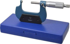 Value Collection - 1 to 2 Inch Measurement Range, 0.0001 Inch Graduation, Spherical Anvil, Ratchet Stop Thimble, Mechanical Anvil, Tube Micrometer - Accurate Up to 0.0001 Inch, Accurate Up to 0.0001 Inch, Enamel Finish, Carbide - Strong Tooling