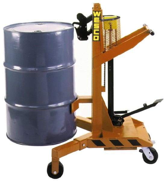 Wesco Industrial Products - 1,100 Lb Load Capacity, 55 Gal Drum Transporter - For 55 Gal Drums - Strong Tooling