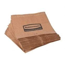 Rubbermaid - Brown, Waxed Kraft Paper, Wax-Lined Hazardous Waste Paper Bag - 3-3/4" Wide x 9 7/8" High - Strong Tooling