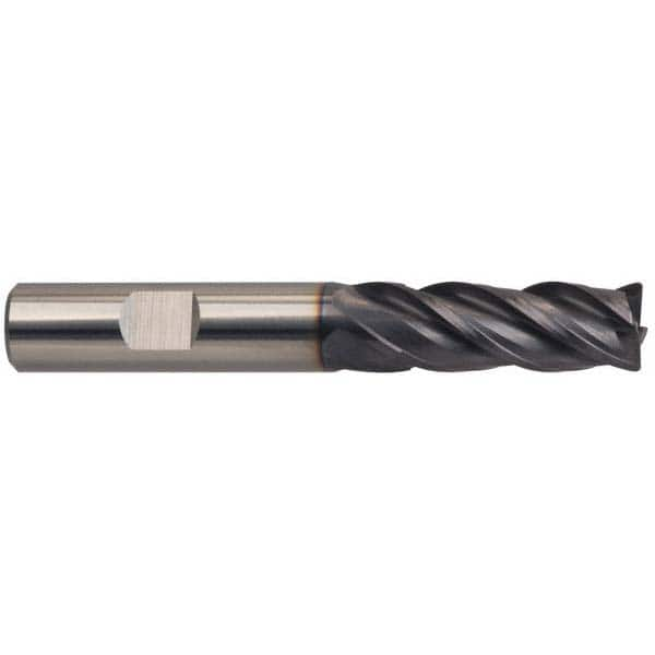 Guhring - 3/8" Diam, 1" Length of Cut, 3/8" Shank Diam, 2-1/2" OAL, 4 Flute Solid Carbide Square End Mill - Strong Tooling