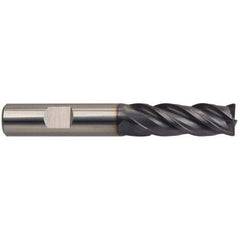 Guhring - 3/8" Diam, 1" Length of Cut, 3/8" Shank Diam, 2-1/2" OAL, 4 Flute Solid Carbide Square End Mill - Strong Tooling