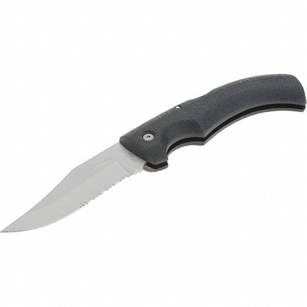 Gerber - 3-3/4" Blade, 8-3/4" OAL, Partially Serrated Clip Point Folding Knife - 4-7/8" Closed Length - Strong Tooling