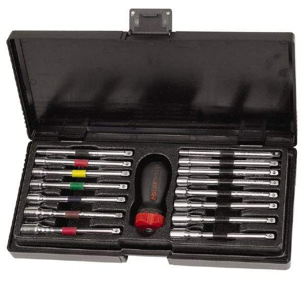 GearWrench - 16 Piece 3/16 to 1/2" Nutdriver Set - Interchangeable, Ratcheting Handle - Strong Tooling