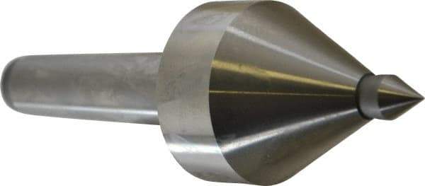 Royal Products - MT3 Taper Shank, 2-1/8" Head Diam 2,160 & 2,490 Lb Capacity Live Center - 5,000 Max RPM, 2.22" Head Length, 1/2" Point Diam, 0.74" Point Len, 330 Lb Max Workpc, 6-3/8" OAL, 1/2" Tip Diam, Long Point - Strong Tooling