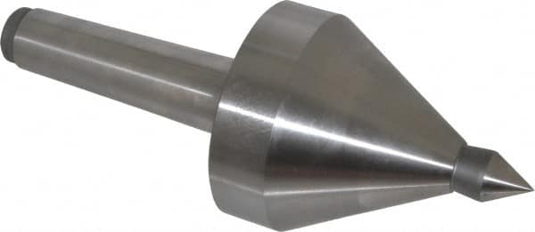 Royal Products - MT4 Taper Shank, 3-3/8" Head Diam 5,700 & 6,865 Lb Capacity Live Center - 3,500 Max RPM, 3.15" Head Length, 3/4" Point Diam, 1-1/8" Point Len, 1,165 Lb Max Workpc, 8-11/16" OAL, 3/4" Tip Diam, Long Point - Strong Tooling