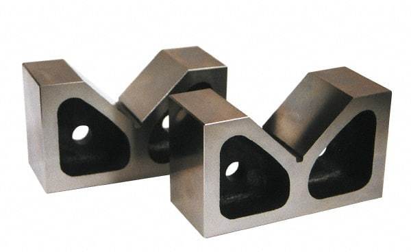 SPI - 5-1/8" Max Capacity, 90° Angle, Cast Iron V-Block - 12" Long x 6" Wide x 8" High, Sold as Matched Pair - Strong Tooling