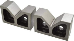 Value Collection - 2-7/16" Max Capacity, 90° Angle, Cast Iron V-Block - 5" Long x 2" Wide x 3-1/8" High, Sold as Matched Pair - Strong Tooling