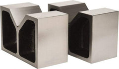 Value Collection - 5-1/8" Max Capacity, 90° Angle, Cast Iron V-Block - 12" Long x 6" Wide x 8" High, Sold as Matched Pair - Strong Tooling