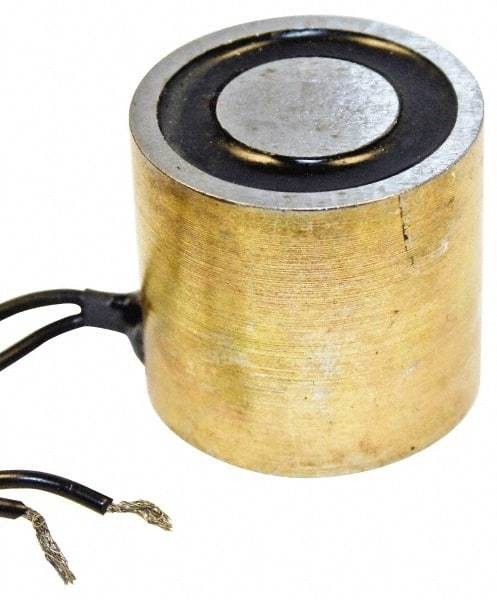 Mag-Mate - 2" Diam, 5.2 Watts, 150 Lb Max Magnetic Pull Electromagnet - 1/4-20 Thread, 24 DC Output Voltage - Strong Tooling