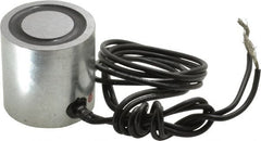 Mag-Mate - 1-1/2" Diam, 6.2 Watts, 80 Lb Max Magnetic Pull Electromagnet - 1/4-20 Thread, 24 DC Output Voltage - Strong Tooling