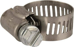 Parker - 0.38 to 0.87" Diam, Stainless Steel Worm Drive Clamp - Strong Tooling