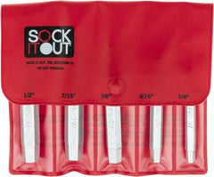 Sock It Out - 5 Piece Socket Head Cap Screw Extractor Set - Screw Range 1/4, 5/16, 3/8, 7/16 & 1/2, 1/4 to 1/2" - Strong Tooling