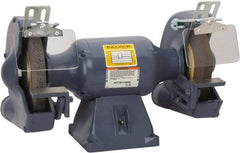 Baldor - 10" Wheel Diam x 1" Wheel Width, 1 hp Grinder - 7/8" Arbor Hole Diam, 1 Phase, 1,800 Max RPM, 115/230 Volts - Strong Tooling