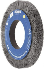 Osborn - 10" OD, 4-1/4" Arbor Hole, Crimped Nylon Wheel Brush - 1" Face Width, 1-1/4" Trim Length, 0.04" Filament Diam, 3,600 RPM - Strong Tooling