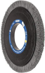 Osborn - 14" OD, 5-1/4" Arbor Hole, Crimped Nylon Wheel Brush - 1" Face Width, 1-1/4" Trim Length, 0.04" Filament Diam, 1,800 RPM - Strong Tooling