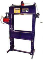 Omega Lift Equipment - 100 Ton Hydraulic Shop Press - 10 Inch Stroke, 1 HP, Single Phase - Strong Tooling