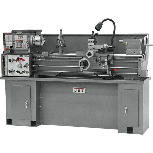 Jet - 13" Swing, 120" Between Centers, 230 Volt, Single Phase Bench Lathe - 5MT Taper, 2 hp, 70 to 1,600 RPM, 1-3/8" Bore Diam - Strong Tooling