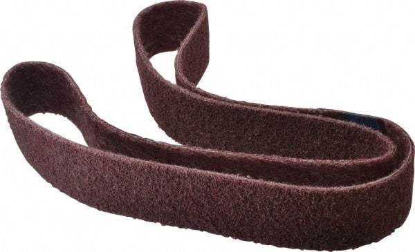 Brite Star - 2" Wide x 60" OAL, Aluminum Oxide Abrasive Belt - Aluminum Oxide, Medium, Nonwoven, Series SC-BS - Strong Tooling