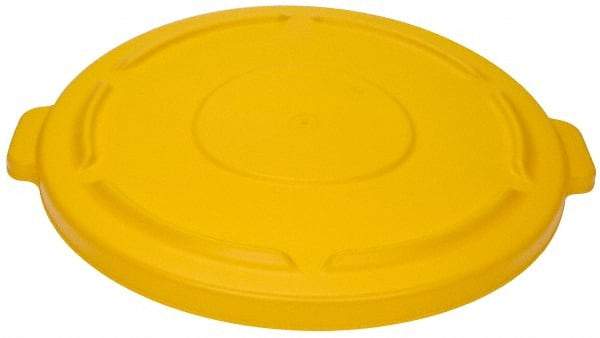 Rubbermaid - Round Lid for Use with 44 Gal Round Trash Cans - Yellow, Polyethylene, For Brute Trash Cans - Strong Tooling