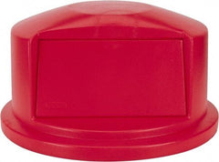 Rubbermaid - Round Lid for Use with 32 Gal Round Trash Cans - Red, Polyethylene, For 2632 Brute Trash Cans - Strong Tooling