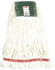 Rubbermaid - 5" Green Head Band, Medium Blended Fiber Loop End Mop Head - 4 Ply, Use for General Purpose - Strong Tooling