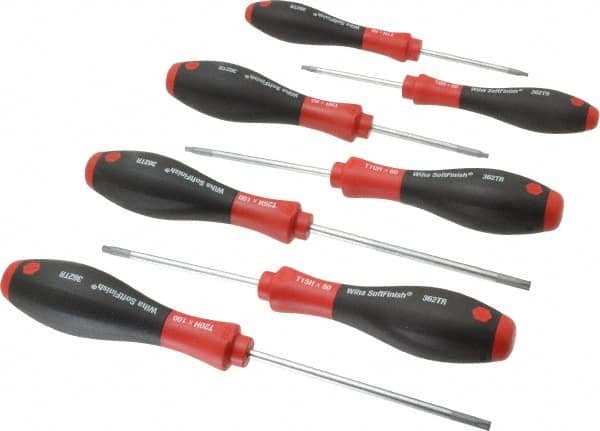 Wiha - 7 Piece TR7 to TR25 Ergonomic Handle Torx Driver Set - TR7, TR8, TR9, TR10, TR15, TR20, TR25 - Strong Tooling