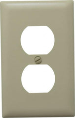 Pass & Seymour - 1 Gang, 4-11/16 Inch Long x 2-15/16 Inch Wide, Standard Outlet Wall Plate - Duplex Outlet, Ivory, Nylon - Strong Tooling