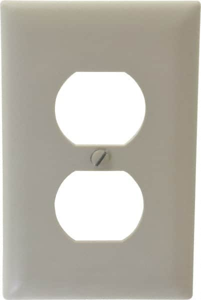 Pass & Seymour - 1 Gang, 4-11/16 Inch Long x 2-15/16 Inch Wide, Standard Outlet Wall Plate - Duplex Outlet, Light Almond, Nylon - Strong Tooling