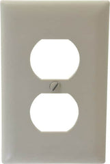 Pass & Seymour - 1 Gang, 4-11/16 Inch Long x 2-15/16 Inch Wide, Standard Outlet Wall Plate - Duplex Outlet, Light Almond, Nylon - Strong Tooling