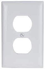 Pass & Seymour - 1 Gang, 4-11/16 Inch Long x 2-15/16 Inch Wide, Standard Outlet Wall Plate - Duplex Outlet, White, Nylon - Strong Tooling