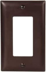 Pass & Seymour - 1 Gang, 4-11/16 Inch Long x 2-15/16 Inch Wide, Standard Switch Plate - Decorator Switch, Brown, Nylon - Strong Tooling