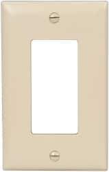 Pass & Seymour - 1 Gang, 4-11/16 Inch Long x 2-15/16 Inch Wide, Standard Switch Plate - Decorator Switch, Ivory, Nylon - Strong Tooling