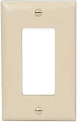 Pass & Seymour - 1 Gang, 4-11/16 Inch Long x 2-15/16 Inch Wide, Standard Switch Plate - Decorator Switch, Ivory, Nylon - Strong Tooling