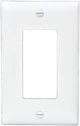 Pass & Seymour - 1 Gang, 4-11/16 Inch Long x 2-15/16 Inch Wide, Standard Switch Plate - Decorator Switch, White, Nylon - Strong Tooling