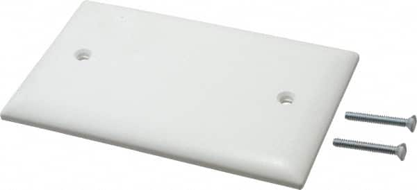 Pass & Seymour - 1 Gang, 4-11/16 Inch Long x 2-15/16 Inch Wide, Standard Switch Plate - Toggle Switch, White, Nylon - Strong Tooling