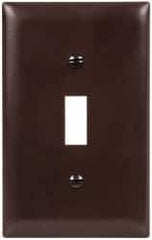 Pass & Seymour - 1 Gang, 4-11/16 Inch Long x 2-15/16 Inch Wide, Standard Switch Plate - Toggle Switch, Brown, Nylon - Strong Tooling