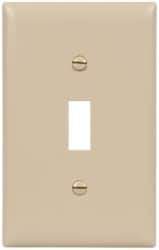 Pass & Seymour - 1 Gang, 4-11/16 Inch Long x 2-15/16 Inch Wide, Standard Switch Plate - Toggle Switch, Ivory, Nylon - Strong Tooling