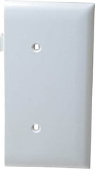 Pass & Seymour - 1 Gang, 4.9062 Inch Long x 2.4687 Inch Wide, Blank Wall Plate - Blank, White, Nylon - Strong Tooling