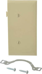 Pass & Seymour - 1 Gang, 4.9062 Inch Long x 2.4687 Inch Wide, Blank Wall Plate - Blank, Ivory, Nylon - Strong Tooling