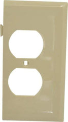 Pass & Seymour - 1 Gang, 4.9062 Inch Long x 2.4687 Inch Wide, Sectional Wall Plate - Duplex Outlet End Panel, Ivory, Nylon - Strong Tooling