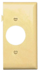 Pass & Seymour - 1 Gang, 4.9062 Inch Long x 2.4687 Inch Wide, Sectional Wall Plate - Single Outlet End Panel, Ivory, Nylon - Strong Tooling