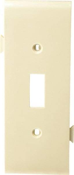 Pass & Seymour - 1 Gang, 4.9062 Inch Long x 1-13/16 Inch Wide, Sectional Switch Plate - Toggle Switch Center Panel, Ivory, Nylon - Strong Tooling