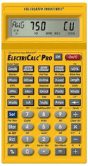 Calculated Industries - 8-Digit LCD with Annunciator-Legends 30 Function Handheld Calculator - 5/8" x 2-1/2" (15.88mm x 63.5mm) Display Size, Yellow, CR-2032 Powered, 9" Long x 8-1/2" Wide x 1-1/2" High - Strong Tooling