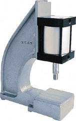 Mead - 1" Ram, 5-1/2" Throat Depth, 3/4 Ton Pneumatic Arbor Press - 7" Max Work Height x 7-1/8" Max Work Width - Strong Tooling