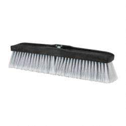 PRO-SOURCE - 18" General Purpose Polypropylene Push Broom - 3" Bristle Length, Plastic Block, Bolt-On Handle Connection, Handle Sold Separately - Strong Tooling