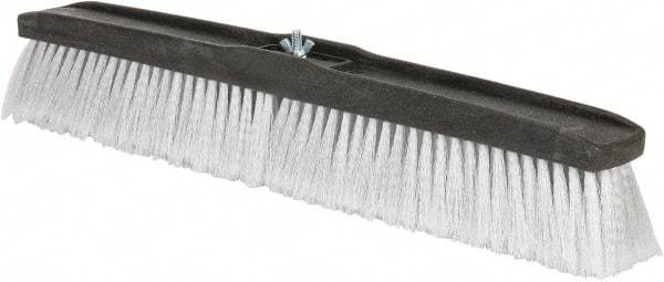 PRO-SOURCE - 24" General Purpose Polypropylene Push Broom - 3" Bristle Length, Plastic Block, Bolt-On Handle Connection, Handle Sold Separately - Strong Tooling