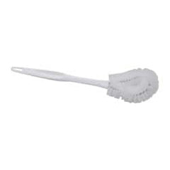 PRO-SOURCE - 17" OAL Toilet Bowl Brush - Polypropylene Bristles, 13" Plastic Handle, White - Strong Tooling