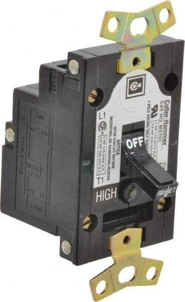 Eaton Cutler-Hammer - 1 Pole, 0.4 to 16 Amp, NEMA, Open Toggle Manual Motor Starter - 43.2mm Wide x 40.1mm Deep x 96.8mm High, 1 hp at 120/240 V, 1 hp at 277 V, 1/4 hp at 120/240 V & 1/4 hp at 32 V, CSA Certified & UL Listed - Strong Tooling