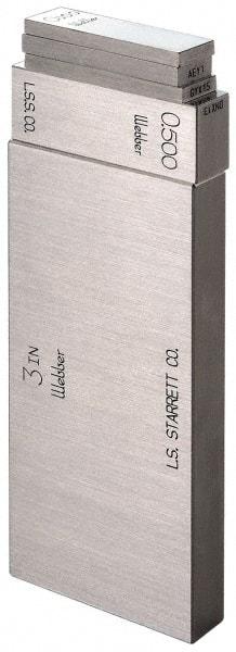 Starrett - 16" Square Steel Gage Block - Accuracy Grade 0 - Strong Tooling